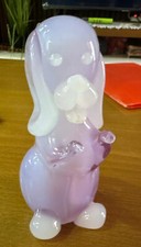 Vintage Figurine Chien Dog Murano Glass Handmade Rock  6"Decor Art Heavy