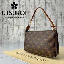 LOUIS VUITTON Pochette Accessoires Monogram Handbag Pouch Authentic【Condition:A】