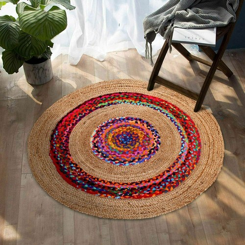 Tapis rond jute - naturel, et