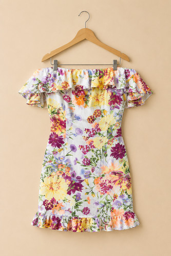 Robe été courte fleurie - robe,