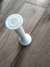 White Koziol Germany Vintage Greek Style Column WHITE OPALINE CANDLE HOLDER 