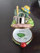 Gardening Rochard Limoges Porcelain Trinket Box Personalized