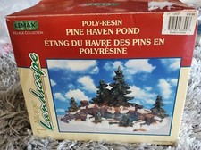 Vintage LEMAX "PINE HAVEN POND" Village Landscape 2000 & EXTRAS Retired