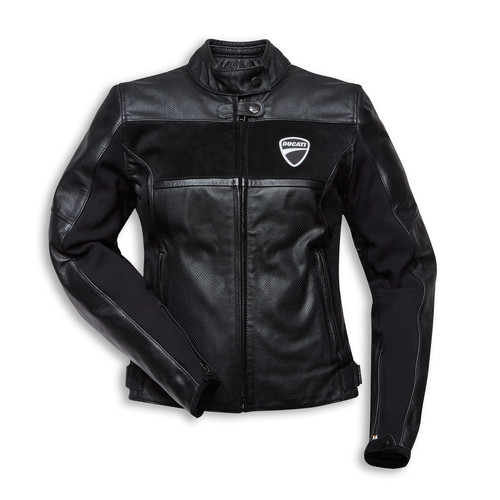 Blouson cuir perforé - blouson,