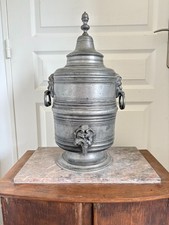 Ancien Fontaine Table Eau Etain 19ème Toulouse Block Zin