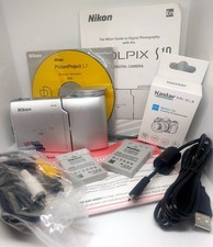 Nikon Coolpix S10 VR Digital Camera 1gb SD - All Accessories - 4 Batts - Unused