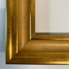 Cadre en Bois Doré Contemporain - Patine Vieillie - Format 15 F