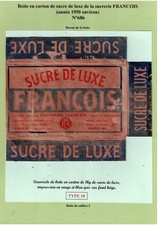 Boite en carton de sucres