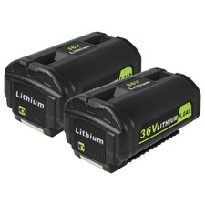 2 Batteries pour Ryobi 40V 14 IN Brushless Chain Saw 40V 20 IN Brushless 5Ah 36V