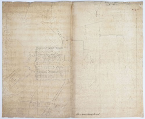 Dessin plan meudon château - dessin,