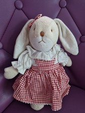 Doudou Lapin Robe Rouge