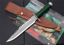 14'' New Rambo Hand signed version Camping Combat Tactics Hunting Knife VTH57N
