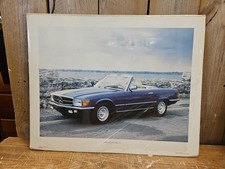 Mercedes 280 SL Poster Print Vintage Power Graphics NOS 20”x16” Rare HTF!!!
