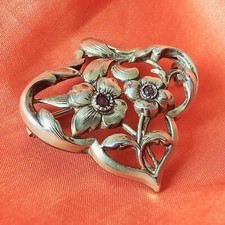 Broche Art Nouveau Plaqué Or