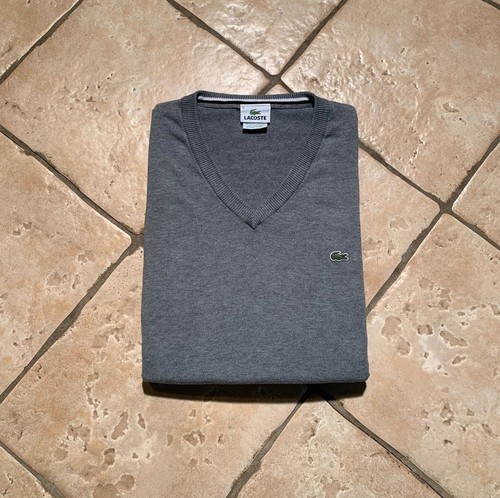 Lacoste pull col gris - lacoste,