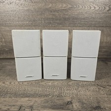 Set Of 3 BOSE Acoustimass Lifestyle Double Cube Jewel Speakers White | SB4