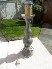 Pieds de lampe en étain