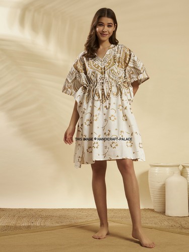Robe kaftan ombre boho coton - kaftan,