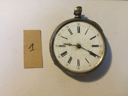 Silver fob watch - silver,