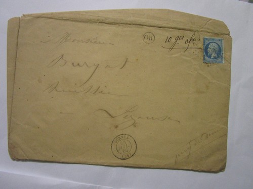 Lettre 1866 tp 22 - lettre,