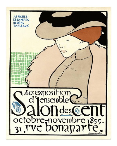 Art mural vintage art nouveau