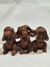 3 singes de Sagesse, sculpté