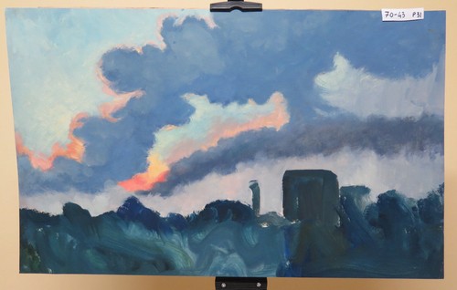 Tableau huile paysage au - tableau, l'huile