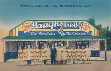 Unmailed linen Baughs Bar-B-Q restaurant Maryland MD #258