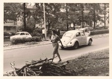 OLD PHOTOGRAPH A STREET AFTER THE STORM VINTAGE CARS