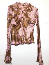 Vintage Olivier Strelli Beaded Floral Shirt , Size 42