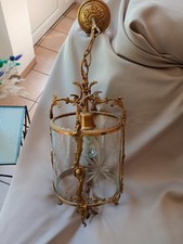 Lustre en bronze et cristal de