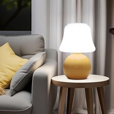 Lampe de table champignon avec ampoule 3 couleurs, jolie petite lampe, veille...