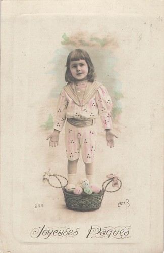 Paques enfant panier - enfant,