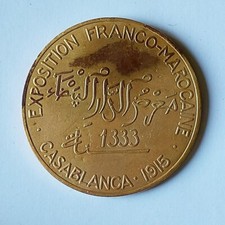 Médaille de table Exposition FRANCO-MAROCAINE CASABLANCA 1915