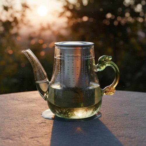 Théière verre avec - en,