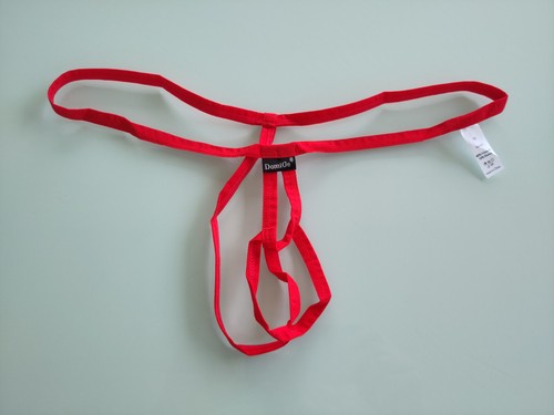 String homme suspensoir rouge