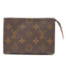 LOUIS VUITTON Posh Toilet 15 M47546 Cosmetic Pouch Monogram Leather Brown Gold W