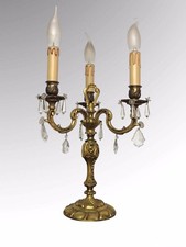 Vintage Gilt Bronze Louis XV Style Candelabra Table Lamp