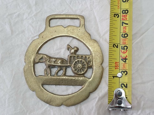 Vintage brass horse buckle - brass,