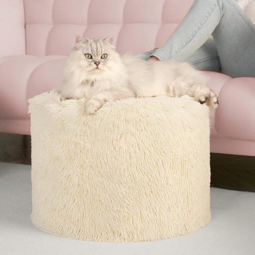 Hansleep round stuffed pouf - stuffed,