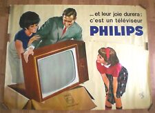 PHILIPS – TELEVISEUR – R.GELENG – ORIGINAL POSTER - VERY RARE – AFFICHE - 1960