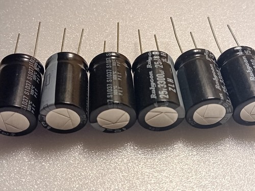 6xrubycon 25v 3300uf - 25v,