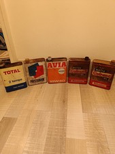 Lot De 5 Bidons Huile Ancien