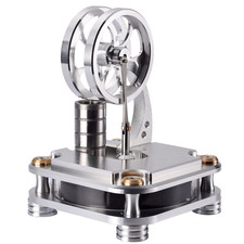 Low Temperature Stirling Engine Educational Toy Desktop Model-D16-C Silver