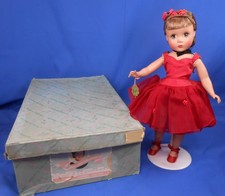 Stunning 14" 1951 MME Alexander Maggie Face MARGOT BALLERINA in RED w/ BOX/TAG