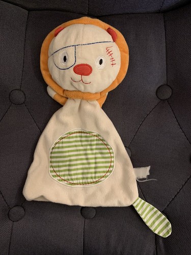 Doudou plat lion - plat, crème