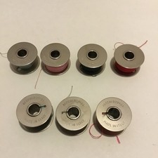 7 VTG Metal Sewing Machine Bobbins 3 Necchi Italy D20184/4 Made In Italy