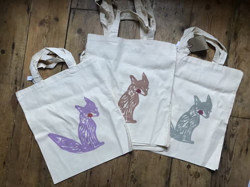 Sac cabas renard toile - renard,