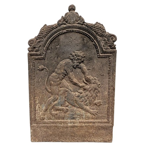 Plaque fonte cheminée - plaque, de