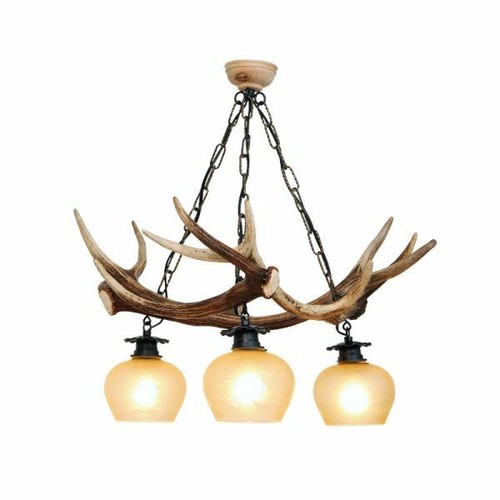 Lustre avec vrai bois cerf - avec, de